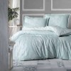 Lenjerie de pat bumbac 100% Ranforce Ralex Pucioasa Alone v2 cu design elegant în nuanțe de bleu și alb și modele sofisticate