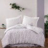 Lenjerie de pat din bumbac 100% Ranforce Ralex Pucioasa albă cu imprimeu floral lavandă