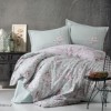 Lenjerie de pat din bumbac 100% Ranforce Porto verde mentă cu imprimeu floral pastelat