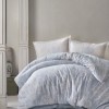 Lenjerie de pat din bumbac 100% Ranforce Sade albastru deschis cu imprimeu baroc alb