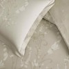 Set lenjerie de pat dublu Elaris din bumbac 100 % mako-satin, imprimeu floral pe fond maro