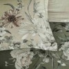 Set lenjerie de pat dublu Nurel din bumbac 100 % mako-satin, imprimeu floral pe fond verde