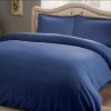 Lenjerie de pat TAC Mako-Satin Basic Blue în albastru intens, perfectă pentru un somn confortabil și relaxant