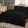 Lenjerie de pat neagră din bumbac 100% satinat cu design modern, 4 piese