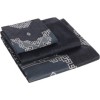 Lenjerie de pat geometric gri și alb din bumbac satinat TAC, model Loren, set complet