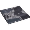 Lenjerie de pat geometric gri și alb din bumbac satinat TAC, model Loren, set complet