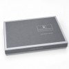 Lenjerie de pat First Choice Carmina Alb bumbac satinat 220 TC cu imprimeu floral alb si arabescuri roz pal