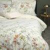 Lenjerie de pat First Choice Katy bumbac satinat 220 TC cu flori de camp roz portocalii si galbene pe fond crem