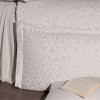 Lenjerie de pat bumbac satin de lux 6 piese First Choice Megan Bej cu imprimeu geometric modern ,triunghiuri