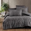 Lenjerie de pat bumbac satin de lux 6 piese First Choice Neva Polama cu model paisley elegant pe fundal inchis