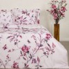 Lenjerie de pat bumbac satinat cu imprimeu floral digital elegant