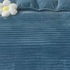 Lenjerie de pat cocolino Linie albastru petrol pentru pat dublu, material moale de inalta densitate, ideal pentru sezonul rece.
