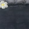 Lenjerie de pat cocolino Line gri antracit pentru pat dublu, material moale de inalta densitate, ideal pentru sezonul rece.