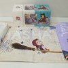 Lenjerie de pat pentru copii Disney Masha, imprimeu mov alb multicolor, 3 piese, bumbac 100%.
