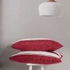 Lenjerie pat Craciun bumbac ranforce Jolly Red cu dungi rosii si albe Cozy Home