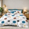 Lenjerie de pat finet cu elastic buline colorate 6 piese design modern vesel