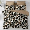 Lenjerie de pat cu elastic din fineti imprimeu leopard 6 piese