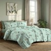 Lenjerie de pat cu elastic din finet verde cu buline 6 piese