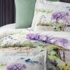 Lenjerie pat 3D bumbac satin de lux cu peisaj, Rashan, 6 piese, ambalaj cadou