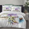 Lenjerie pat 3D bumbac satin de lux cu peisaj, Rashan, 6 piese, ambalaj cadou