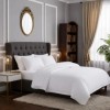 Lenjerie de pat cappuccino damasc din bumbac 100% cu dungă de 1 cm lățime, specială pentru hoteluri, set 5 piese