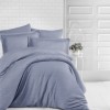 Set lenjerie de pat antracit din damasc gros pentru 180x220cm