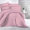Lenjerie de pat damasc gros cu elastic ptr saltea de 100x200cm, culoarea Roz