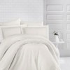 Lenjerie de pat crem damasc pentru pat 140x200cm, set 4 piese, confortabil și elegant, Ralex Pucioasa