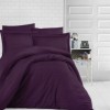 Lenjerie de pat damasc satinat culoarea violet