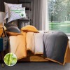 Lenjerie de pat de lux, bambus si bumbac, Rainbow BMBC6 si 2 perne 42x60cm cu aloe vera (cadou)