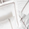 Lenjerie de pat Cotton Box din bumbac mercerizat 100% akfil, 6 piese, albă, cu broderii fine și elegante