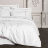 Lenjerie de pat Cotton Box din bumbac mercerizat 100% akfil, 6 piese, albă, cu broderii fine și elegante
