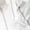 Lenjerie de pat Cotton Box din bumbac mercerizat 100% akfil, 6 piese, albă, cu broderii fine și elegante