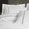 Lenjerie de pat Cotton Box din bumbac mercerizat 100% akfil, 6 piese, alba, cu broderii fine și elegante