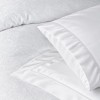 Lenjerie de pat Poseidon alb La Romano din bumbac egiptean jacquard, cu motive paisley ton pe ton si fete de perna cu chenare decorative