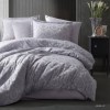 Lenjerie de pat jacquard satin model Anita în nuanțe neutre