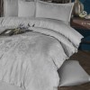 Lenjerie de pat de lux jacquard satin, Clasy Home, Kapya V2, Gri