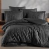Lenjerie de pat de lux din jacquard satin, Clasy Home, model Tarva, în nuanta de crem