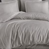 Lenjerie de pat de lux din jacquard satin, Clasy Home, model Yoda, în nuanta de gri