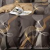 Lenjerie de pat dublu din finet cu elastic, 6 piese, linii ondulate HF6P318