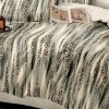 Lenjerie finet cu elastic 6 piese Animal Print bej/gri, cearceaf pilota 200x220 cm
