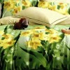 Lenjerie finet cu elastic 6 piese cu Narcise, cearceaf pilota 200x220 cm