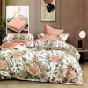 Lenjerie finet cu elastic 6 piese Trandafiri portocalii, cearceaf pilota 200x220 cm