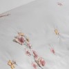 Lenjerie de pat dublu Amber crem din bumbac natural cu broderii florale, 6 piese, Saheser Home