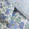 Set lenjerie de pat dublu Ardena TAC din bumbac 100 % ranforce, imprimeu floral albastru pe fond ivoire