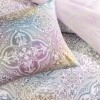 Set lenjerie de pat dublu Nevora TAC din bumbac 100 % ranforce, imprimeu mozaic pastel pe fond ivoire