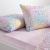 Set lenjerie de pat dublu Nevora TAC din bumbac 100 % ranforce, imprimeu mozaic pastel pe fond ivoire