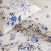 Lenjerie de pat dublu bumbac 100% ranforce, design cu flori albastre, TAC, Luna Mavi