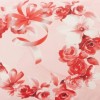 Lenjerie de pat dublu fosforescentă cu design romantic de trandafiri și inimioare roșii pe fundal roz, bumbac 100% ranforce