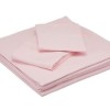 Lenjerie de pat dublu din bumbac 100% ranforce TAC Basic Pink în nuanțe de roz pal, delicată și liniștitoare